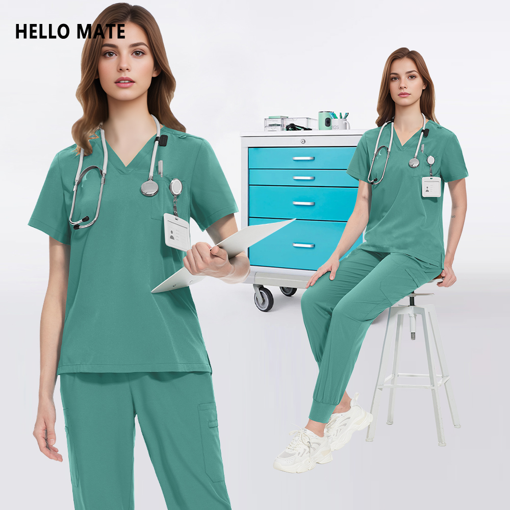 Medical Lab Hospital - Wielokolorowy damski zestaw fartuchów medycznych, uniform