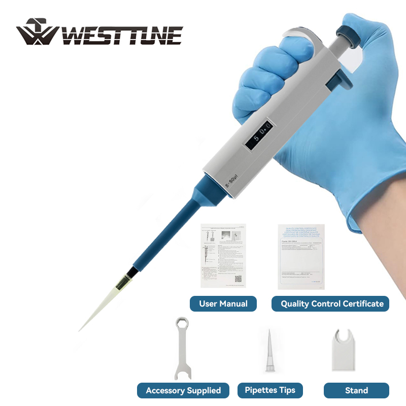 Medical Laboratory Scientist - Pipeta laboratoryjna Westtune, plastikowa, jednokanałowa, cyfrowa,